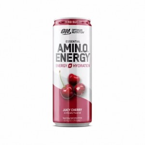 Optimum Nutrition ESSENTIAL AMIN.O. ENERGY+ Electrolytes Sparkling Juicy Cherry 355ml * 12 Cans (12 Servings) España | UAEG-54379